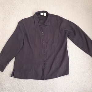 CC‎ Hughes Shirt Womens XL Black Button Up Soft